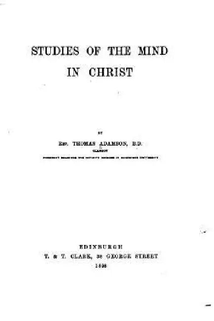 Studies of the Mind in Christ by Thomas Adamson