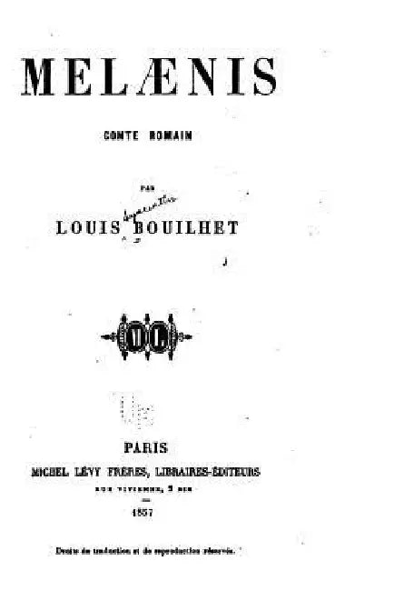 Melaenis, conte romain by Bouilhet, Louis