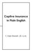Captive Insurance in Plain English by F. Hale Stewart Jd LL M.