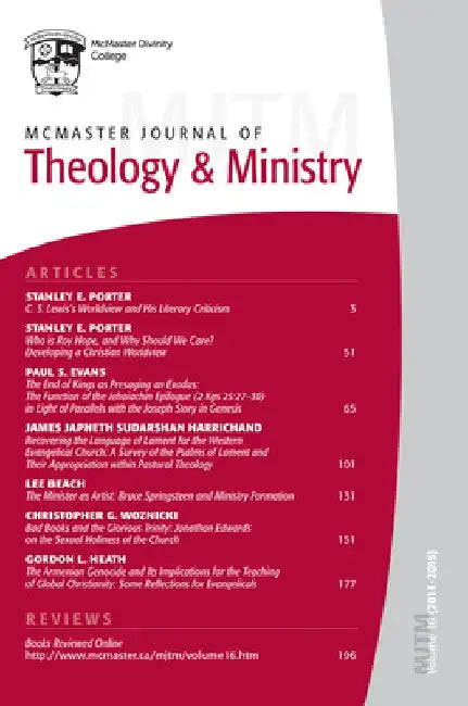 McMaster Journal of Theology and Ministry: Volume 16, 2014-2015 by Hughson T. Ong