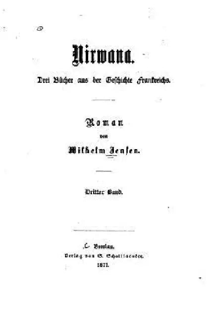 Nirwana, Roman by Jensen, Wilhelm