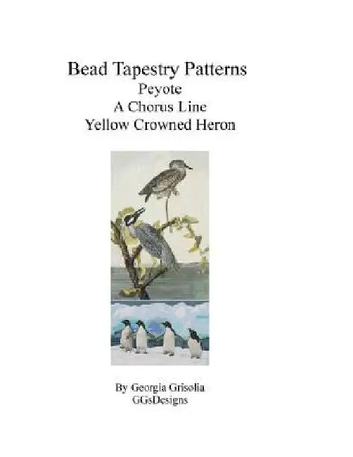bead tapestry patterns peyote a chorus line yellow crowned heron by Georgia Grisolia