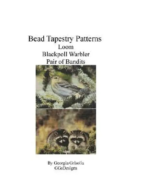 Bead Tapestry Patterns Loom Blackpoll Warbler Pair of Bandits by Georgia Grisolia