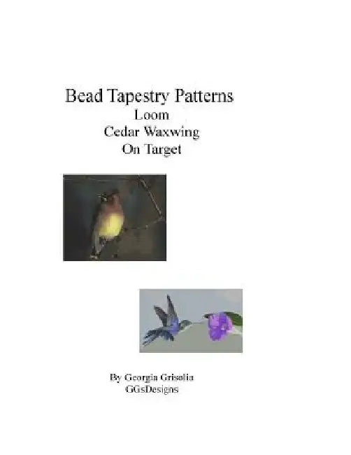 Bead Tapestry Patterns Loom Cedar Waxwing On Target by Georgia Grisolia