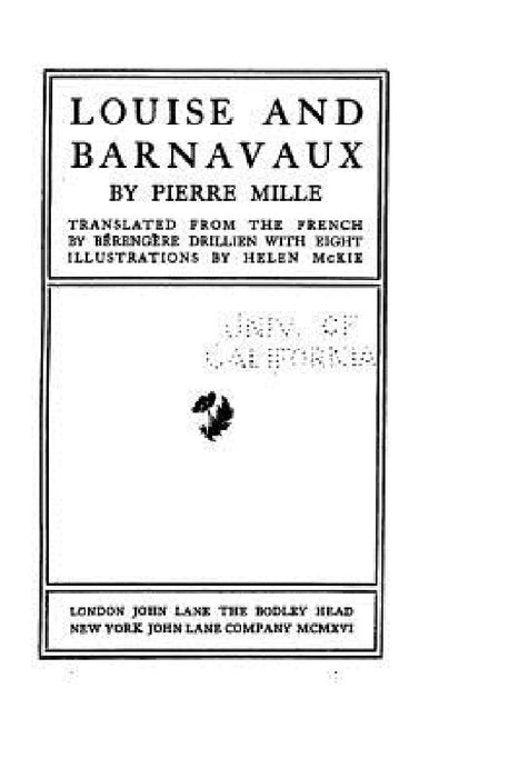 Louise and Barnavaux by Pierre Mille