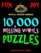 10,000 Missing Vowels Puzzles by Kalman Toth M. a. M. Phil