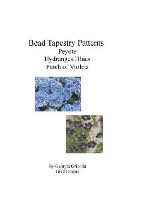 Bead Tapestry Patterns Peyote Hydrangea Blues Patch of Violets by Georgia Grisolia