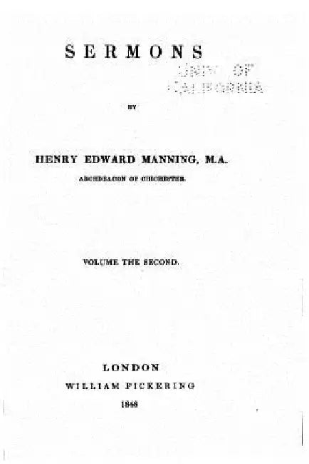 Sermons by Henry Edward Manning
