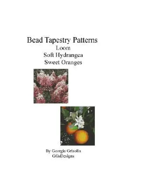 Bead Tapestry Patterns loom Soft Hydrangea Sweet Oranges by Georgia Grisolia