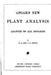 Apgar's New Plant Analysis, Adapted to All Botanies by E. A. Apgar