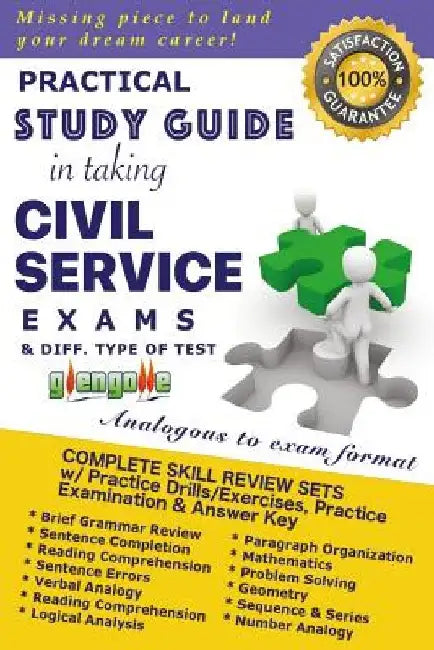 Practical Study Guide in taking Civil Service Exams and different type of test. by Glen Narvarte Golle
