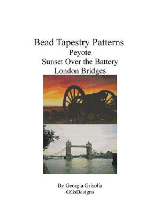 Bead Tapestry Patterns Peyote Sunset Over the Battery London Bridges by Georgia Grisolia