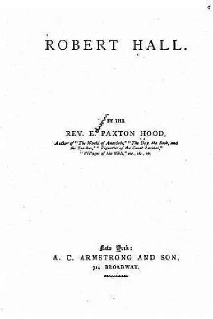 Robert Hall by Edwin Paxton Hood