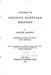 Outlines of ancient Egyptian history by Auguste Mariette