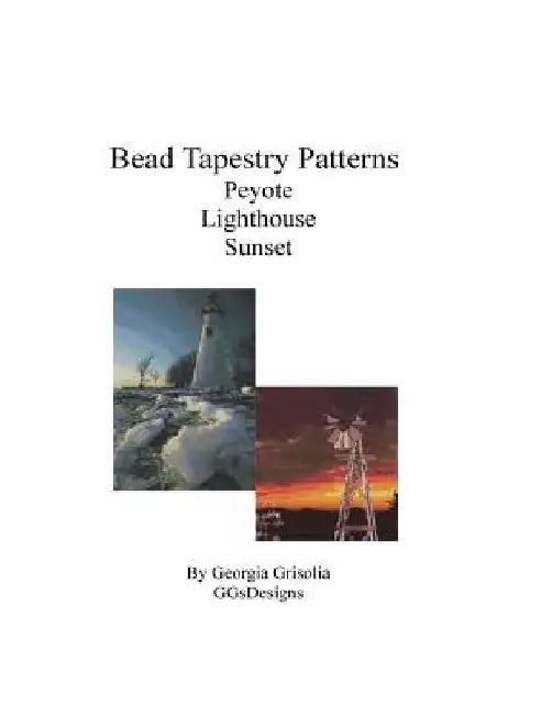 Bead Tapestry Patterns Peyote Lighthouse Sunset by Georgia Grisolia