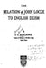 The Relation of John Locke to English Deism by Samuel Gring Hefelbower