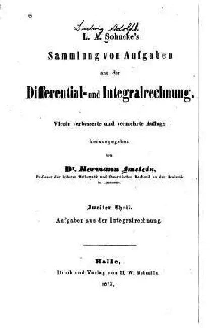 L. A. Sohncke's Sammlung von Aufgaben aus der Differential- Und by Sohncke, Ludwig Adolph