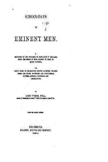 School-Days of Eminent Men by John Timbs