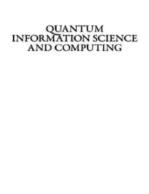 Quantum Information Science and Computing by Douglass Pittenger