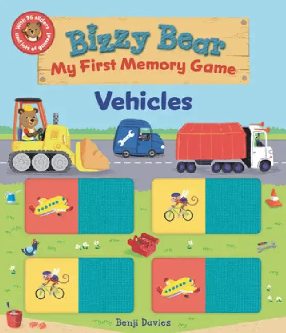 Bizzy Bear: My First Memory Game: Vehicles: (Interactive Board Book about Vehicles on a Construction Site, in a City, at the Airport, and in Space for by Benji Davies