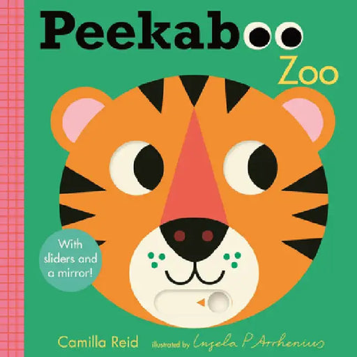 Peekaboo: Zoo: (An Interactive Board Book for Babies & Toddlers with Mirror & Sliders to Push, Pull, or Turn. Cute Zoo Animal Artwork Includes a Rhino by Camilla Reid