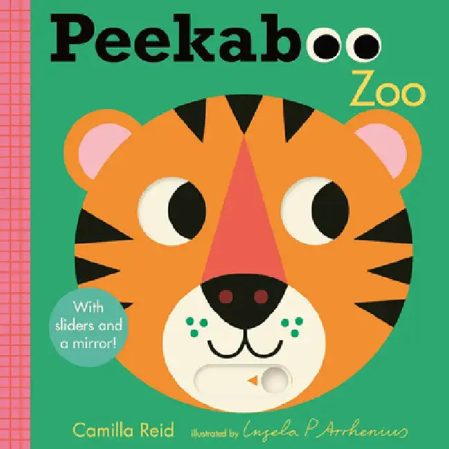 Peekaboo: Zoo: (An Interactive Board Book for Babies & Toddlers with Mirror & Sliders to Push, Pull, or Turn. Cute Zoo Animal Artwork Includes a Rhino by Camilla Reid