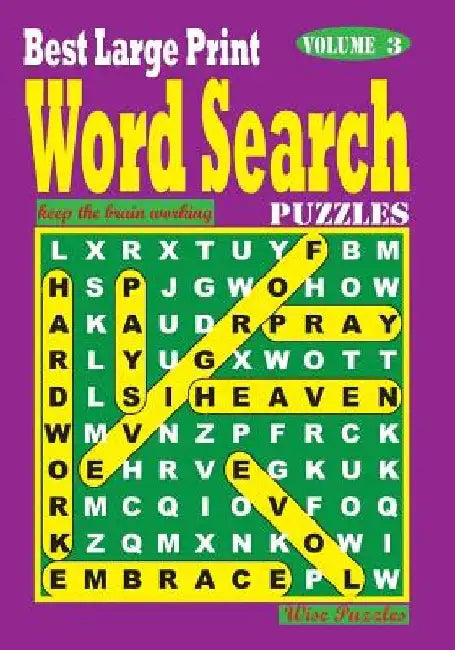 Best Large Print Word Search Puzzles, Vol. 3 by Wise Puzzles