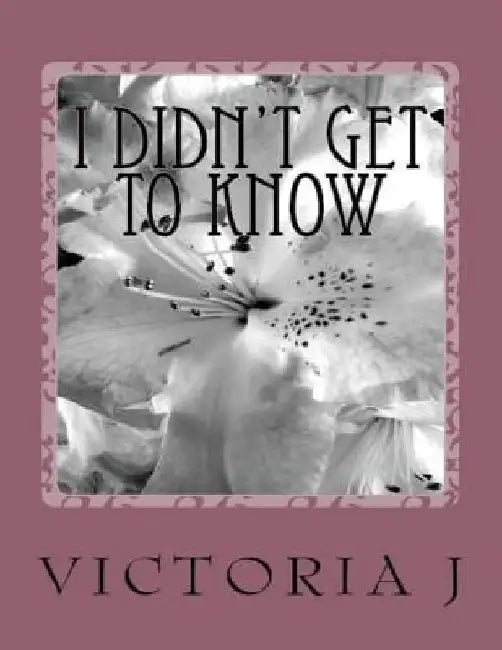 I Didn't Get To Know by Victoria J. Smith