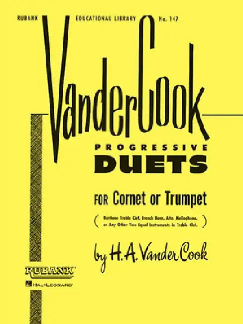 Vandercook Progressive Duets for Cornet or Trumpet by H. a. Vandercook
