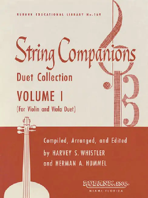 String Companions, Volume 1: Violin and Viola Duet Collection Published in Score Form by Herman Hummel, Harvey S. Whistler