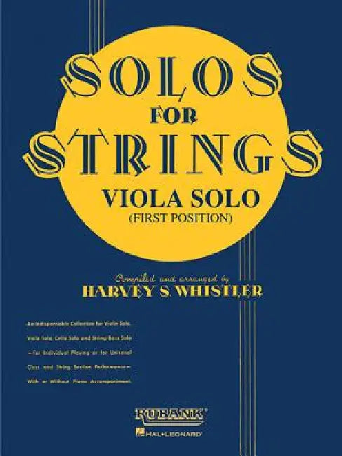 Solos for Strings - Viola Solo (First Position) by Harvey S. Whistler
