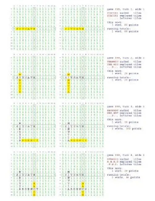 Fifty Scrabble Box Scores Games 351-400 by Francis Gurtowski