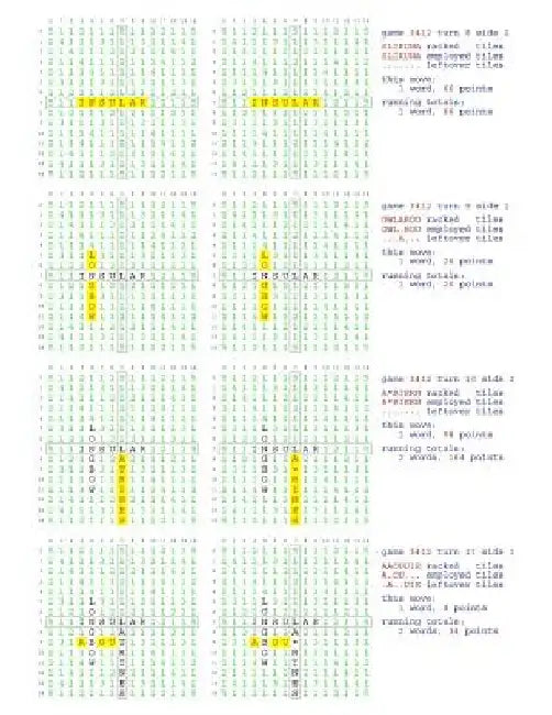 Fifty Scrabble Box Scores Games 3401-3450 by Francis Gurtowski
