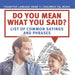 Do You Mean What You Said? List of Common Sayings and Phrases Figurative Language Grade 4 Children's ESL Books by Baby Professor