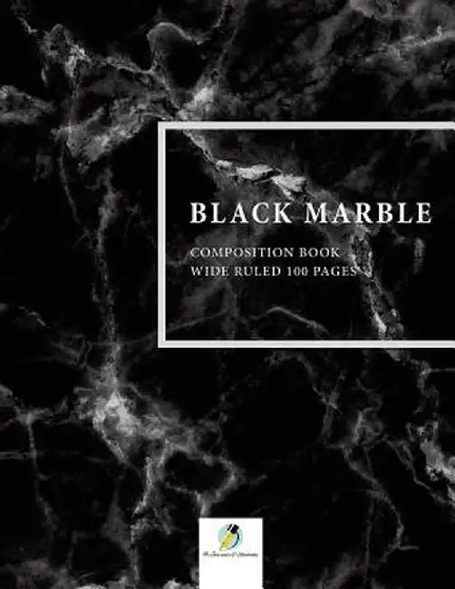 Black Marble Composition Book Wide Ruled 100 Pages by Journals and Notebooks