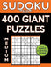 Sudoku Book 400 Medium GIANT Puzzles: Sudoku Puzzle Book With One Gigantic Puzzle Per Page, One Level of Difficulty by Sudoku Book