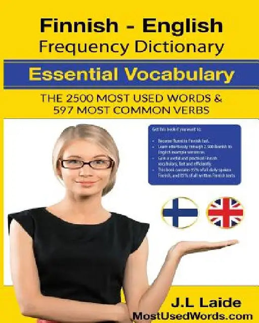 Finnish English Frequency Dictionary - Essential Vocabulary: 2500 Most Used Words & 597 Most Common Verbs by J. L. Laide