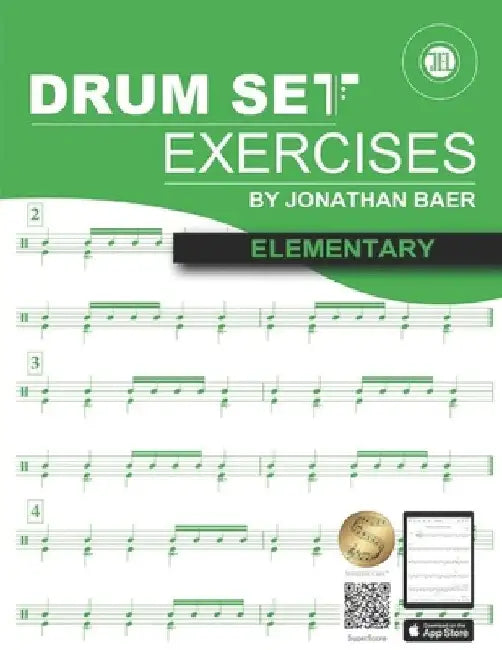 Elementary Drum Set Exercises by Jonathan Baer