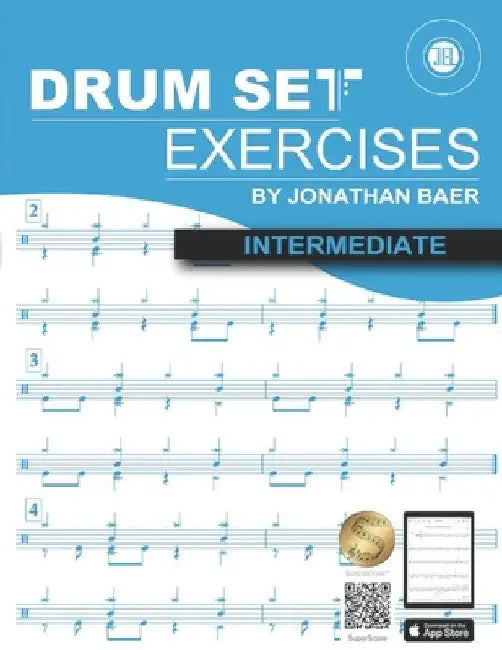 Intermediate Drum Set Exercises by Jonathan Baer