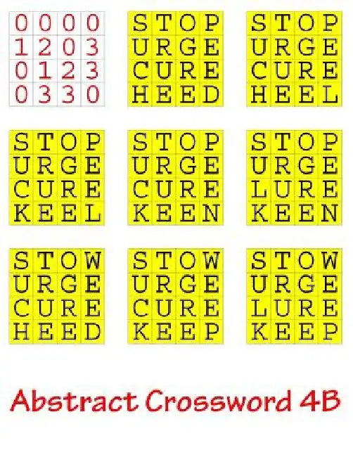 Abstract Crossword 4B by Francis Gurtowski