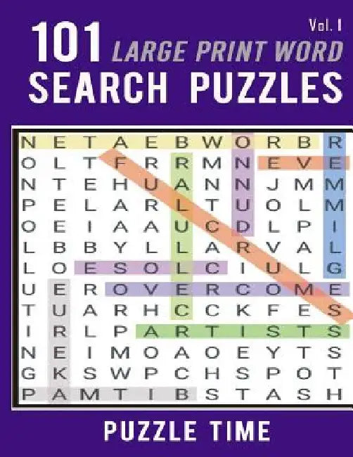 101 Large Print Word Search Puzzles by Puzzle Time