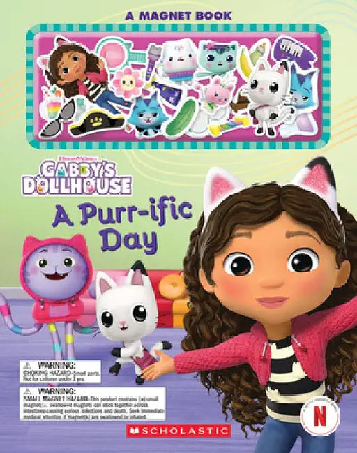 A Purr-Ific Day (Gabby's Dollhouse Magnet Book) by Scholastic