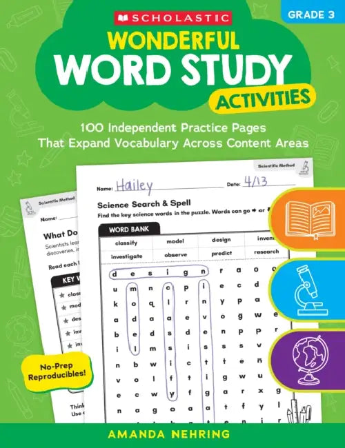 Wonderful Word Study Activities: Grade 3: 100 Independent Practice Pages That Expand Vocabulary Across Content Areas by Amanda Nehring