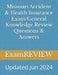 Missouri Accident & Health Insurance Exam General Knowledge Review Questions & Answers by Mike Yu