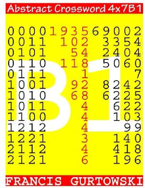 Abstract Crossword 4x7B1 by Francis Gurtowski