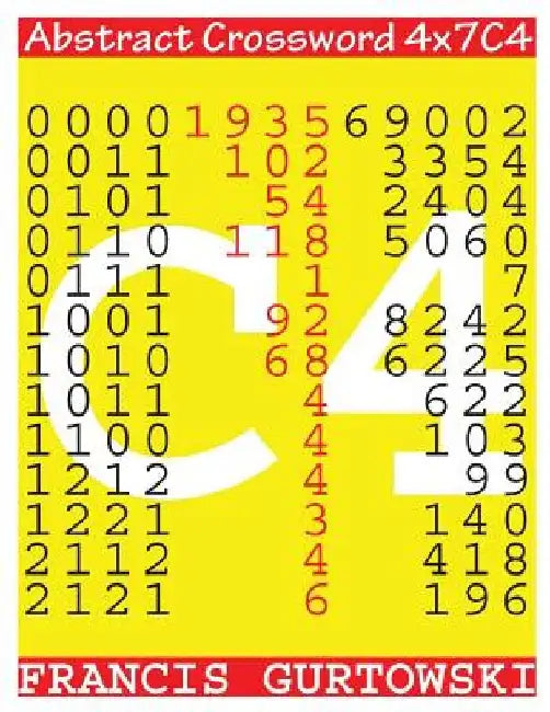 Abstract Crossword 4x7C4 by Francis Gurtowski