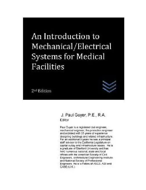 An Introduction to Mechanical/Electrical Systems for Medical Facilities by J. Paul Guyer