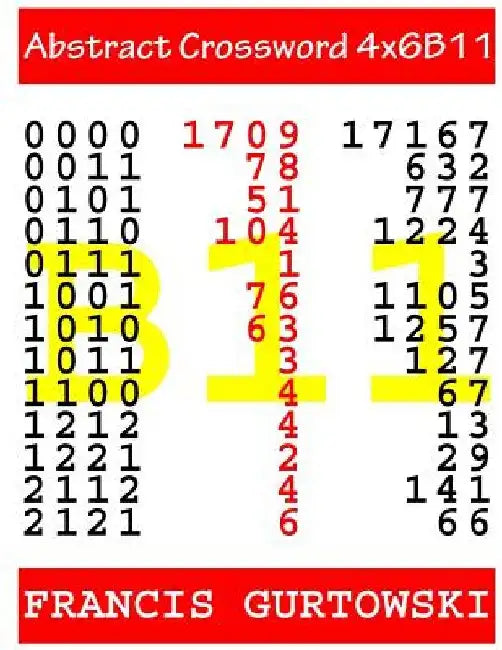 Abstract Crossword 4x6B11 by Francis Gurtowski