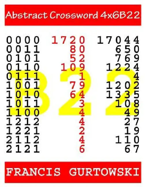 Abstract Crossword 4x6B22 by Francis Gurtowski