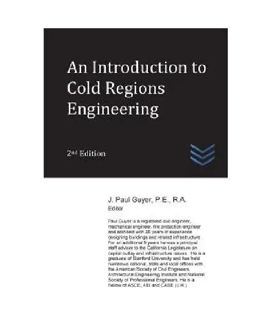 An Introduction to Cold Regions Engineering by J. Paul Guyer
